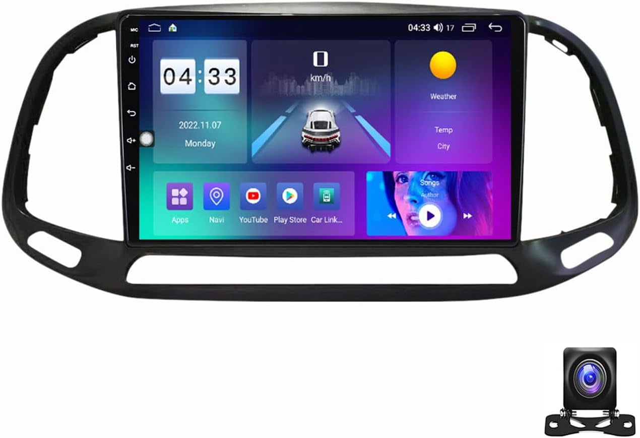 Double Din Car Stereo inDash Navigation GPS, 9 Inch Touch Screen Head