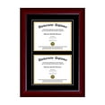 thumbnail image 1 of Double Diploma Frame with Double Matting for 9" x 7" Tall Diploma with Mahogany 2" Frame, 1 of 6