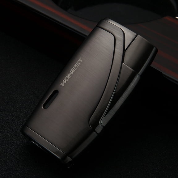 Double Direct Windproof Creative Portable Lighter Premium Metal Inflatable Cigar Lighter Factory Direct Sales and Wholesale