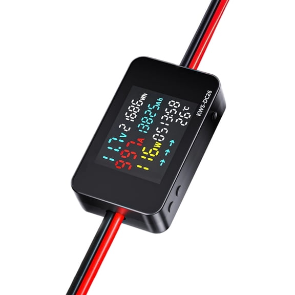 Double Direction Electric Current Meter with Large LCD Display Easy Carry Electrical Vehicle Tester for Outdoor Power