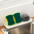 thumbnail image 1 of Double Dish Rack, Sink Countertop Organizer with Double Layer Drying, Sponge Holder, Compact Draining Rack for Dishes, Cups, and Dishcloths, Space Saving Kitchen Storage, 1 of 6