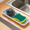 thumbnail image 1 of Double Dish Rack, Sink Countertop Organizer with Double Layer Drying, Sponge Holder, Compact Draining Rack for Dishes, Cups, and Dishcloths, Space Saving Kitchen Storage, 1 of 6