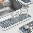 thumbnail image 1 of Double Dish Rack, Sink Countertop Organizer with Double Layer Drying, Sponge Holder, Compact Draining Rack for Dishes, Cups, and Dishcloths, Space Saving Kitchen Storage, 1 of 6