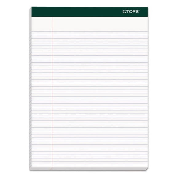 "Double Docket Ruled Pads, Narrow Rule, 100 White 8.5 X 11.75 Sheets, 4/pack | Bundle of 10 Packs"