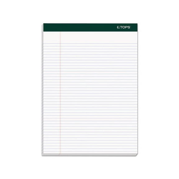 Double Docket Ruled Pads Narrow Rule, 8.5 x 11.75, White, 100 Sheets, 4/Pack