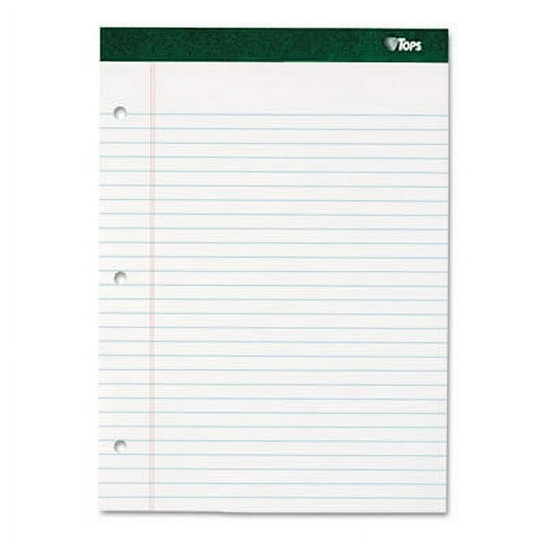 Double Docket Ruled Pads with Extra Sturdy Back, Wide/Legal Rule, 100 White 8.5 x 11.75 Sheets Double Docket Ruled Pads with Extra Sturdy Back, Wide/Legal Rule, 100 White 8.5 x 11.75 Sheets