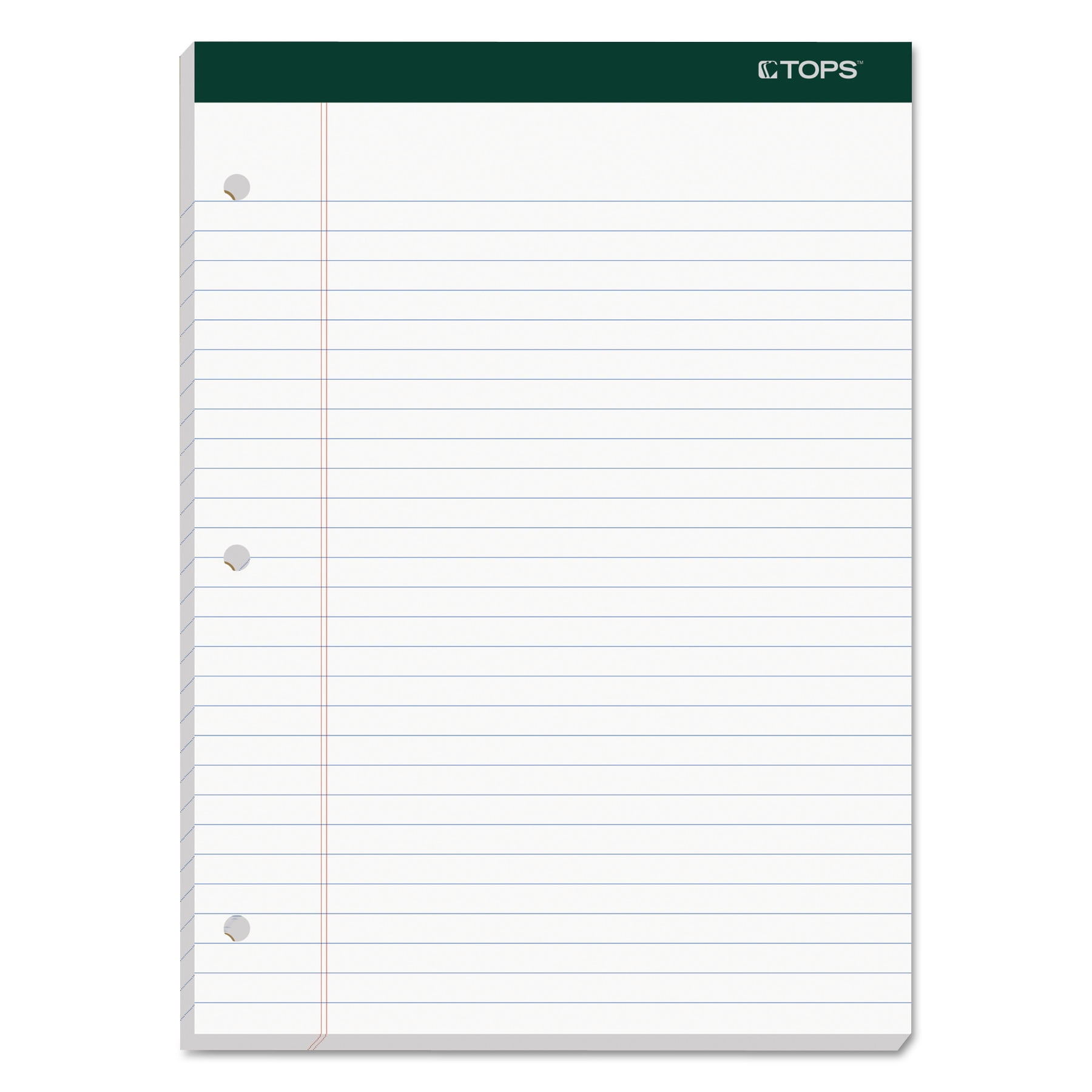 Double Docket Ruled Pads, Wide/legal Rule, 100 White 8.5 X 11.75 Sheets, 6/pack | Bundle of 2 Packs
