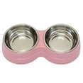 thumbnail image 1 of Double Dog Bowls Stainless Steel Food and Water Set, Dual Cat Feeder with Detachable Design and Non Anti Tip Base, Easy Clean Pet Bowl Set for Small Medium Dogs and Cats 9.4x5x2Inch, 1 of 8