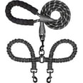 thumbnail image 1 of Double Dog Leash for 2 Dogs, Dual Dog Training Leash, Dinosam 360 Swivel No Tangle Walking Two Dog Leash for Dog Training, Shock Absorbing Bungee Double Leash for 2 Dogs, Black (25-150 lbs), 1 of 8