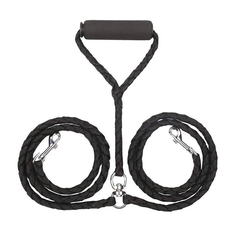 Double Dog Leash for 2 Dogs, Dual Dog Training Leash, Pet Double High-quality Braided Heavy Duty Dog Leash 2 Way Dog Leashes With Soft Padded Handle for Walking Or Training Leashes