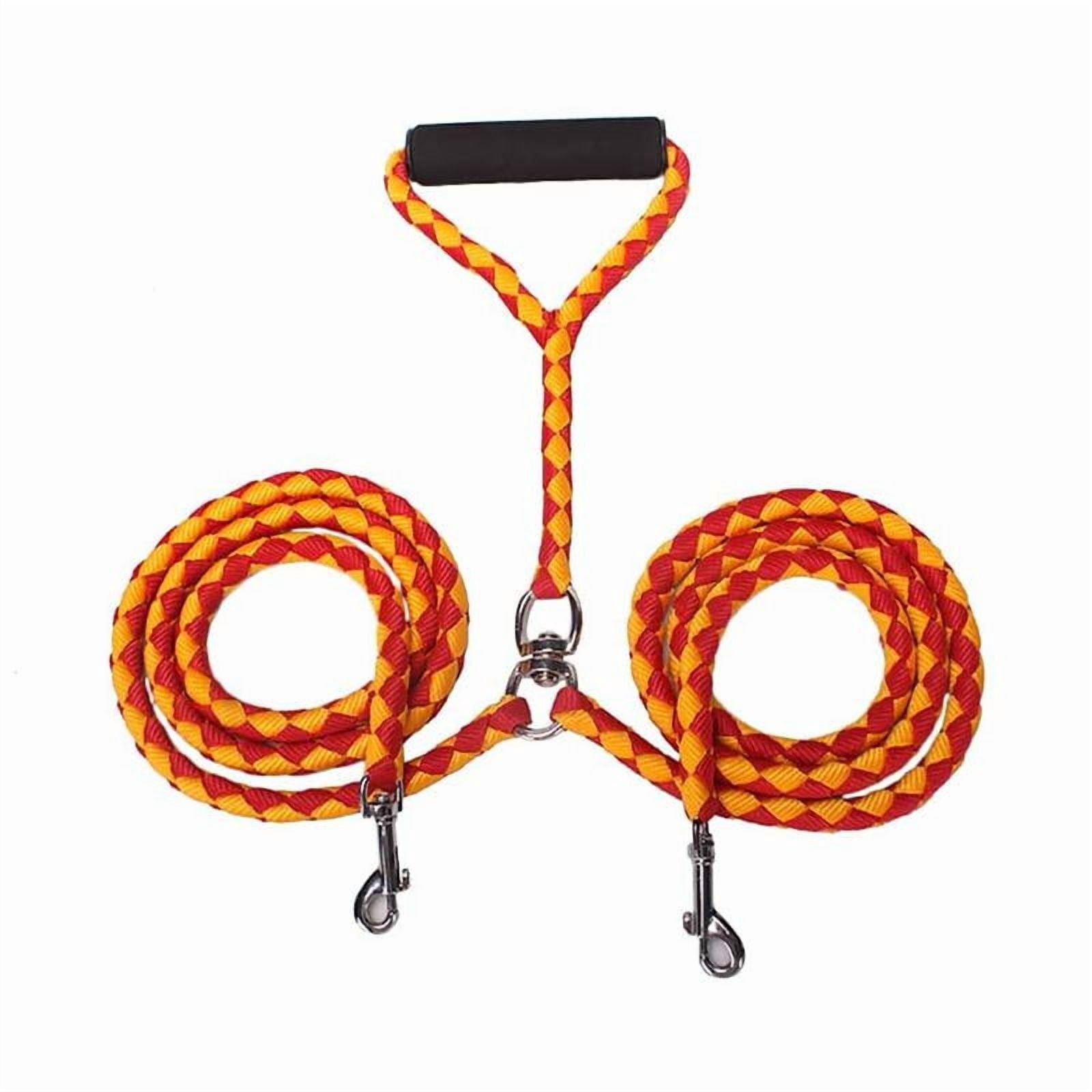 Double Dog Leash for 2 Dogs, Dual Dog Training Leash, Pet Double High-quality Braided Heavy Duty Dog Leash 2 Way Dog Leashes With Soft Padded Handle for Walking Or Training Leashes