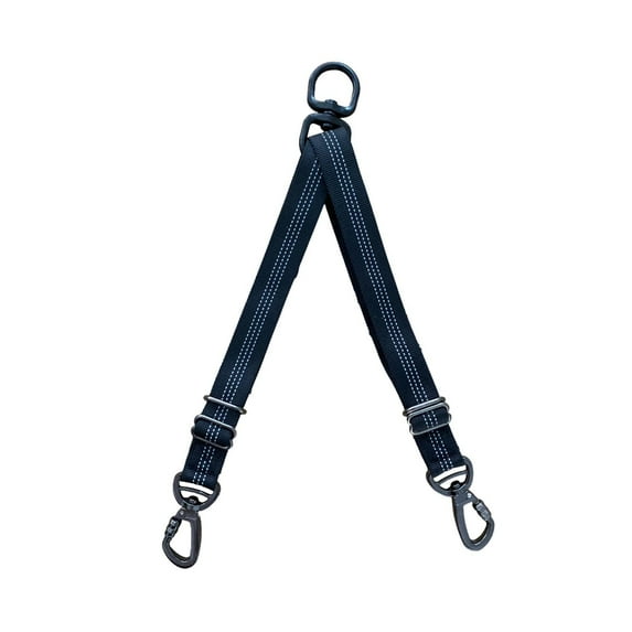 Double Dog Leash Adjustable Training Rope Reflective Nylon Heavy Duty Coupler for Two Dogs No Pull Entanglement Design with Metal Buckle Ideal for Outdoor Walks