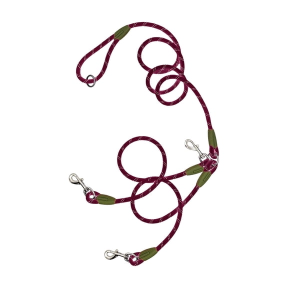 Double Dog Leash for Two Dogs No Tangle Double Dog Leash Reflective Nylon Heavy Duty Dog Leash for Walking Multiple Dogs