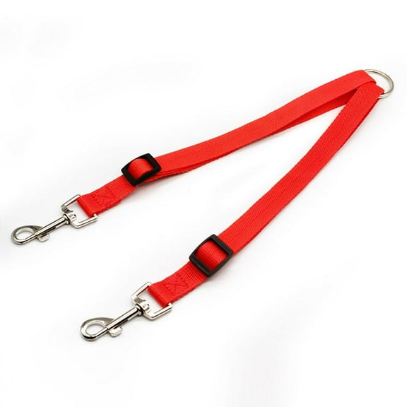 Double Dog Pet Lead Leash Splitter Coupler with Clip For Collar Harness O0G0