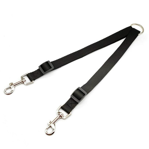 Double Dog Pet Lead Leash Splitter Coupler with Clip Harness For Collar