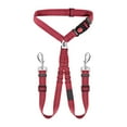 thumbnail image 1 of Double Dog Seat Belt Adjustable Elastic Bungee Towing Rope Connected to Car Travel Harness Pet Headrest Restraint for Jumping Puppies and Dogs, 1 of 4