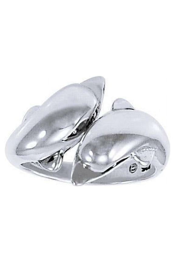 Double Dolphin Ring 925 Sterling Silver Sea Life Animal Totem Spirit Jewelry