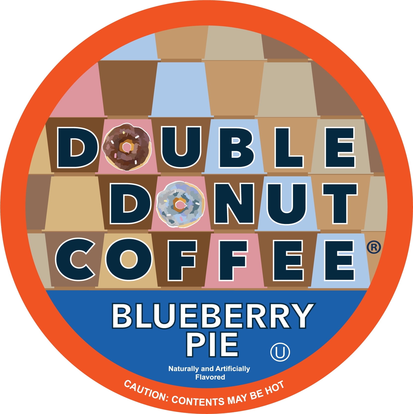 Double Donut Blueberry Coffee Pods, Medium Roast, 24 Count for Keurig K Cup Brewers