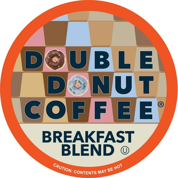 Double Donut Breakfast Blend Coffee Pods, Medium Roast, 80 Count for Keurig K Cup Machines