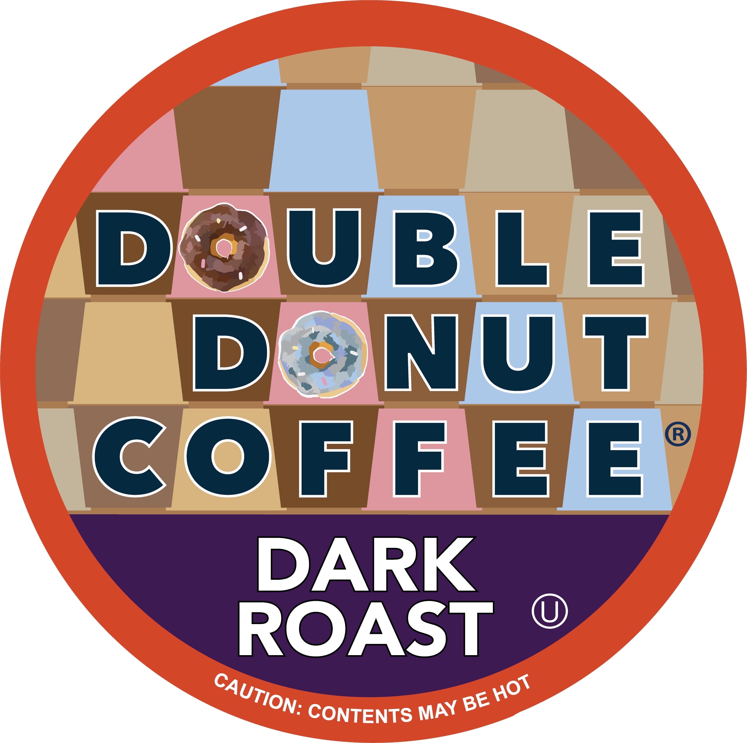 Double Donut Dark Roast Coffee Pods, Extra Bold Blend Coffee, Single ...