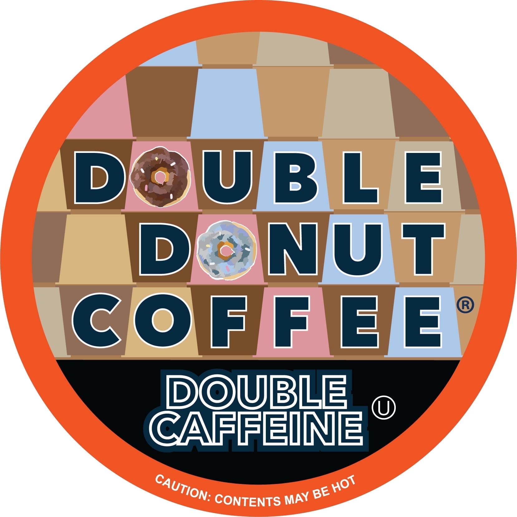 Double Donut Double Caffeine Coffee Pods, Dark Roast, 80 Count for Keurig K Cup Machines