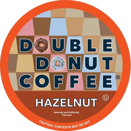 Double Donut Hazelnut Coffee Pods, Medium Roast, 80 Count for Keurig K Cup Machines