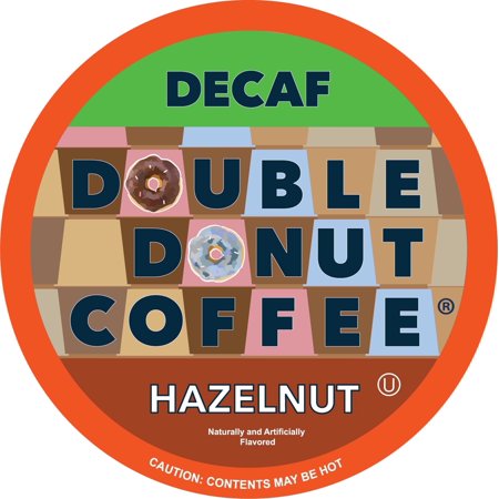 Double Donut Coffee Decaf Hazelnut Medium Roast Keurig K-Cup Coffee Pods, 80 Count