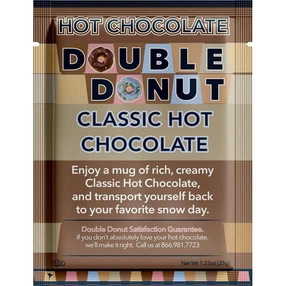 Double Donut Hot Chocolate, Classic Hot Chocolate, Hot Chocolate Packets, Hot Cocoa Mix, 32 Count