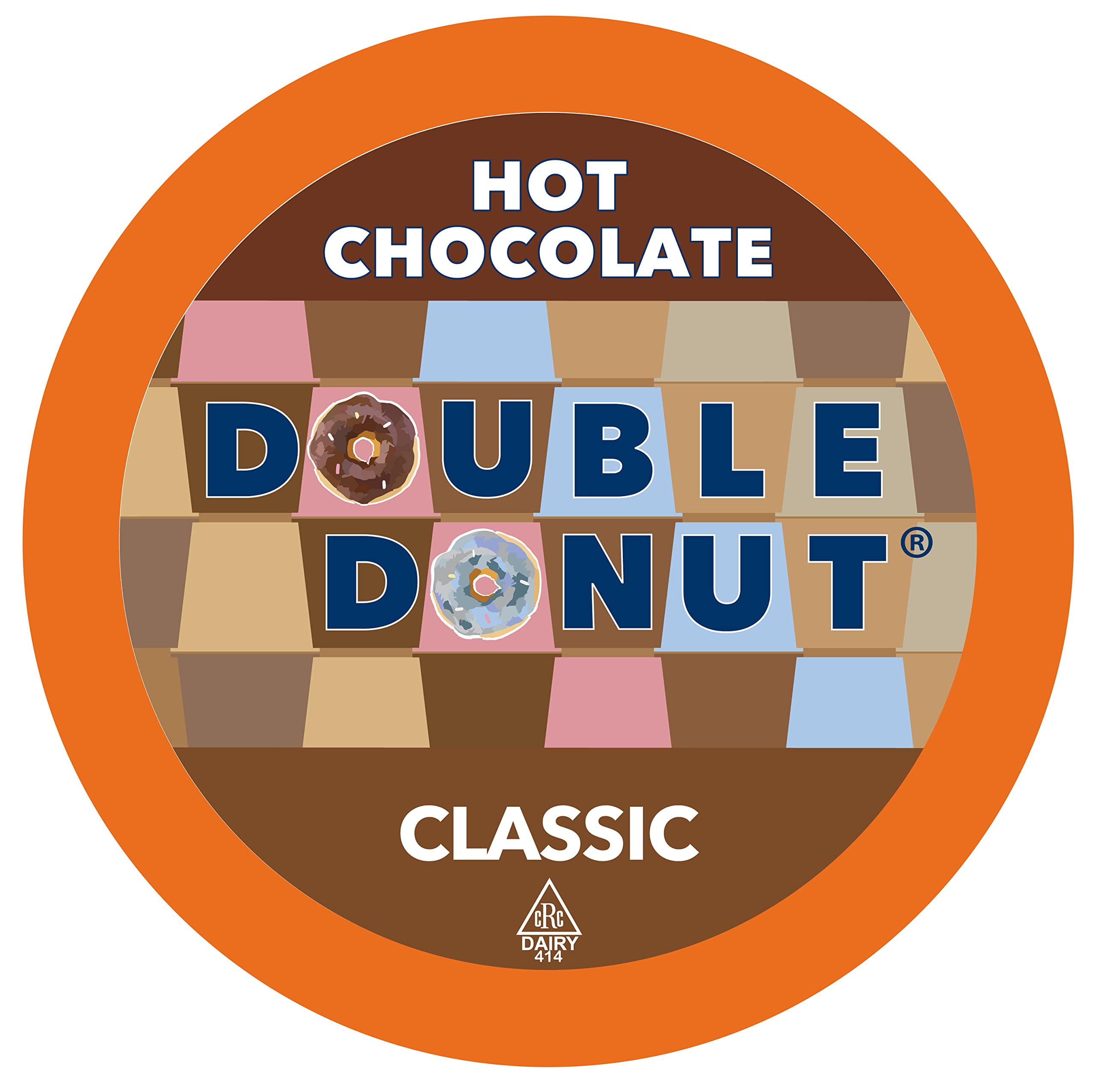 Double Donut Hot Chocolate Pods For Keurig K Cups Brewers, Single Serve