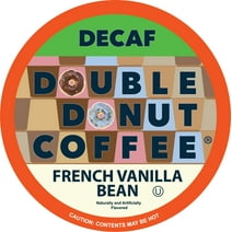 Double Donut Vanilla Bean Decaf Coffee Pods, Medium Roast, 80 Count for Keurig K-Cup Machines