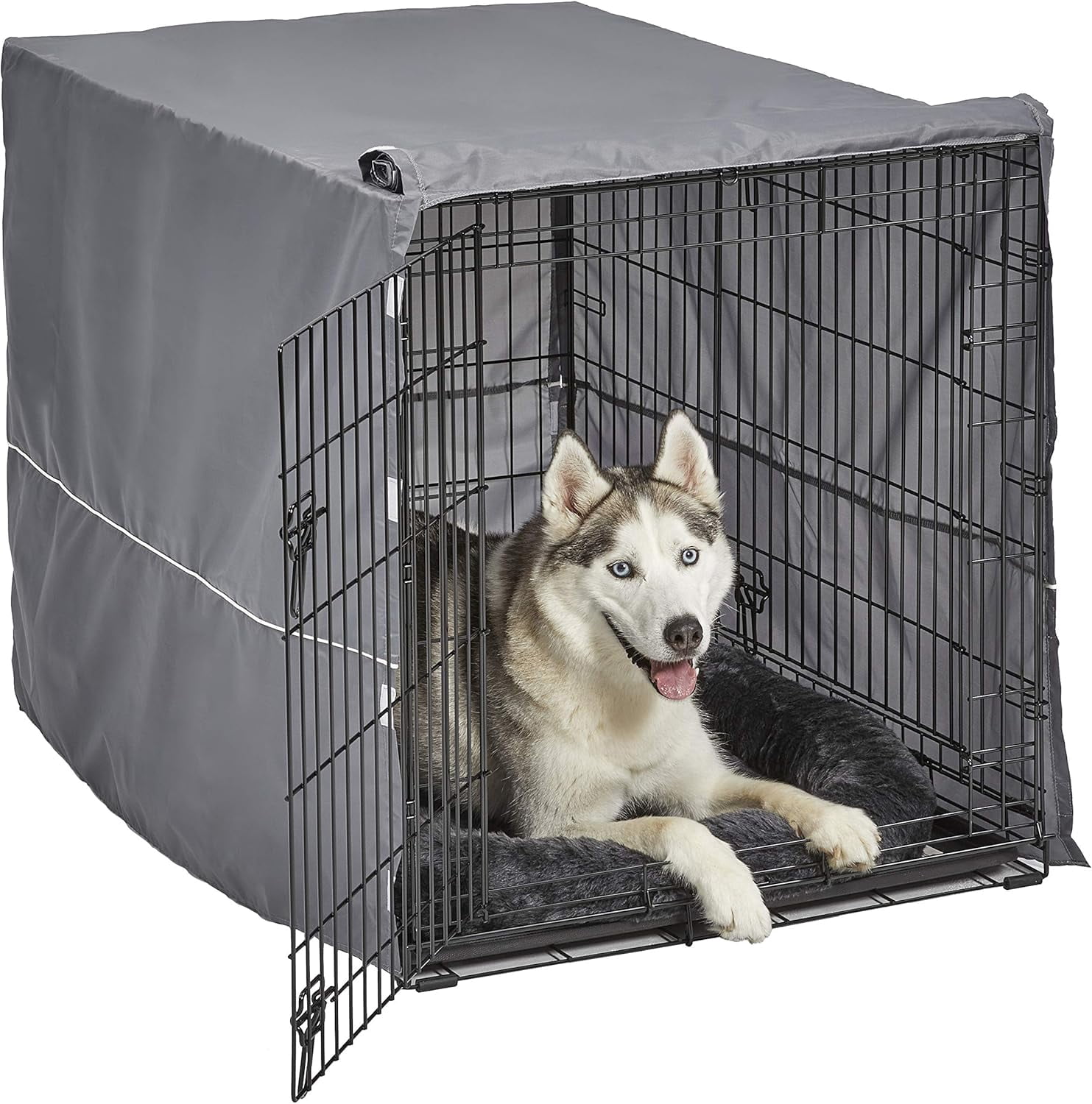 Curated visual reference: Picture Idea: Double Door 48 Inch Dog Crate Kit Bundle Includes A