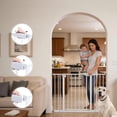thumbnail image 1 of Double Door Auto Close Baby Gate 29.53"-45.3", Pressure Mounted White Metal Safety Gate with Extension Kits, Walk Through Child & Pet Gate for Stairs & Doorways, 1 of 16