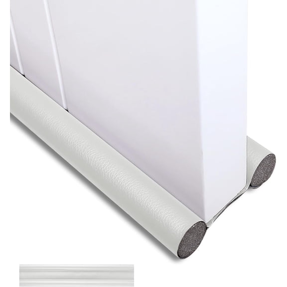 Double Door Draft Stopper, Draft Stopper for Bottom of Door Soundproof, Windproof, Dustproof, Block Light, Insect Resistant, Under Door Noise Blocker 37 Inch