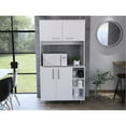 thumbnail image 1 of Double-Door Freestanding Cabinet with Adjustable Legs / Functional for Kitchen and Office Storage Solutions, 1 of 5