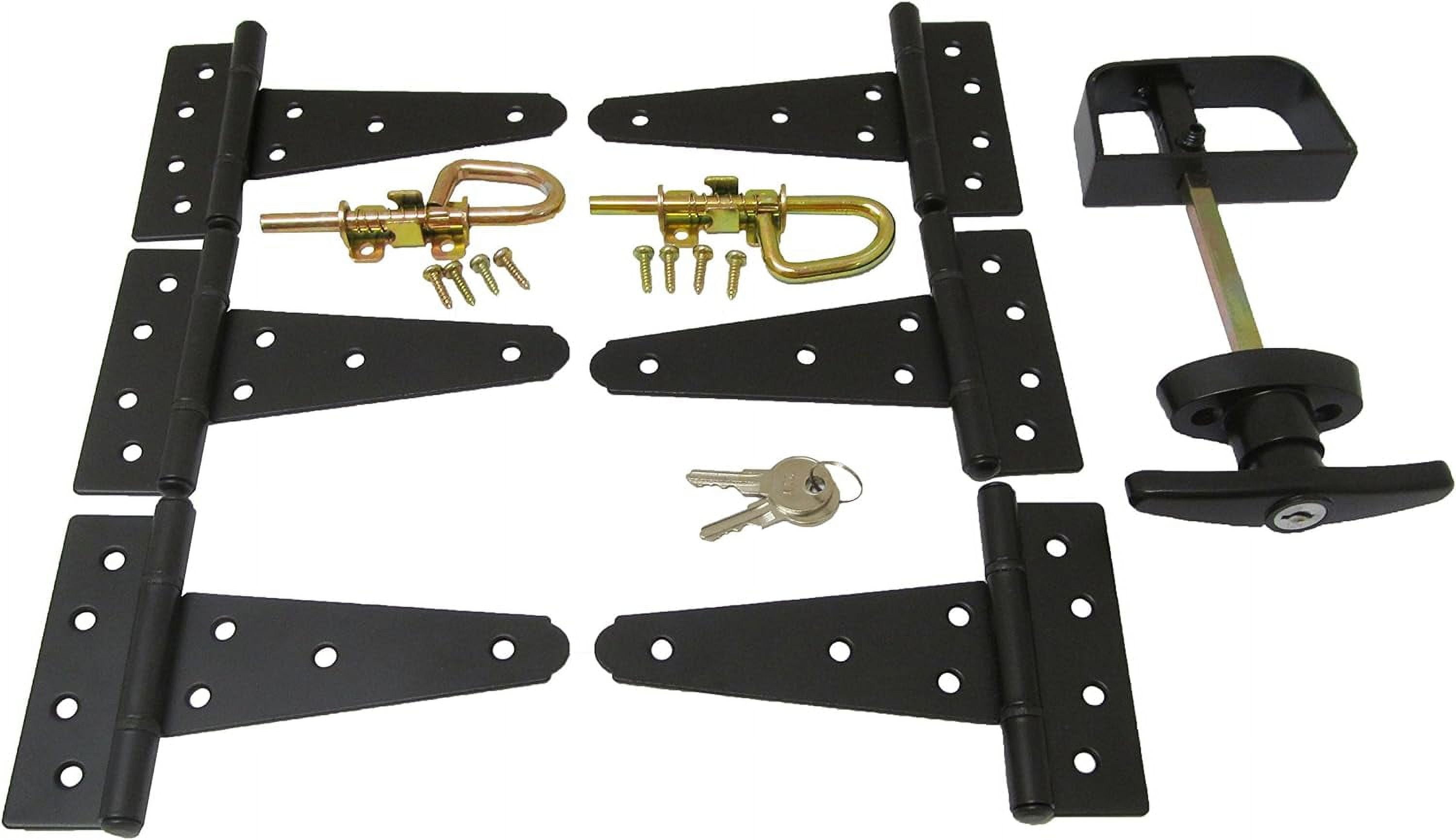 Door Hardware Kit (6" Hinge), THinges, THle, Barrel Bolts (Double Door)