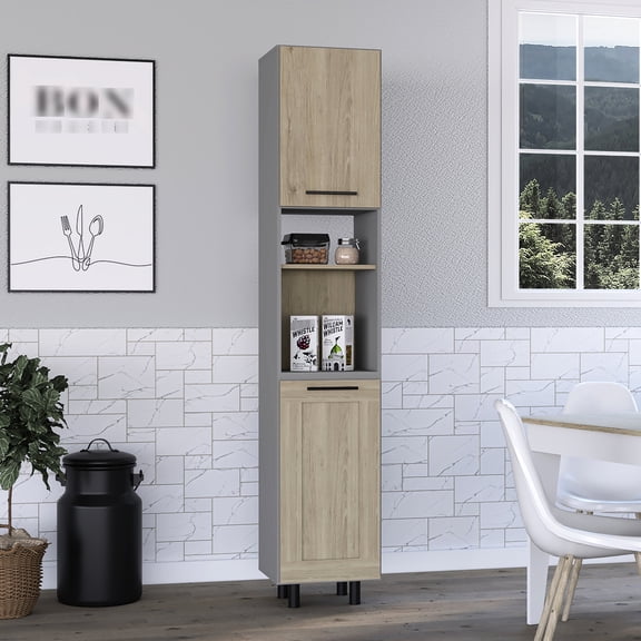 Double Door Kitchen Pantry / Provide Ample Storage Space