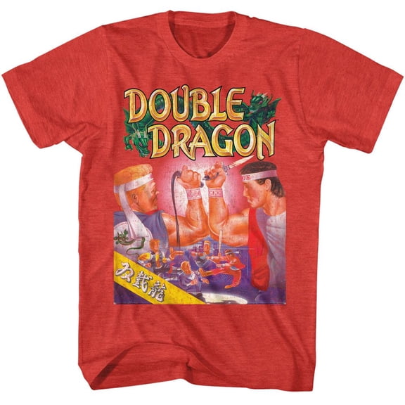 Double Dragon 1 Arcade Smash Red Heather Adult S/S Tshirt Xl