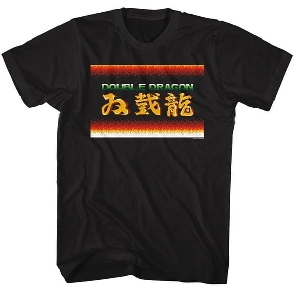 Double Dragon DD Screen Black Adult T-Shirt 4Xlt