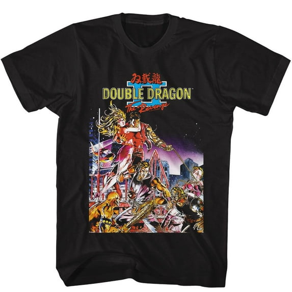 Double Dragon DDII The Revenge Black Adult T-Shirt