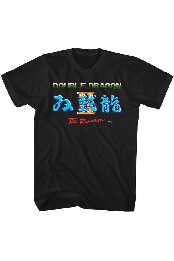 Double Dragon The Revenge Screen Black Adult S/S Tshirt M
