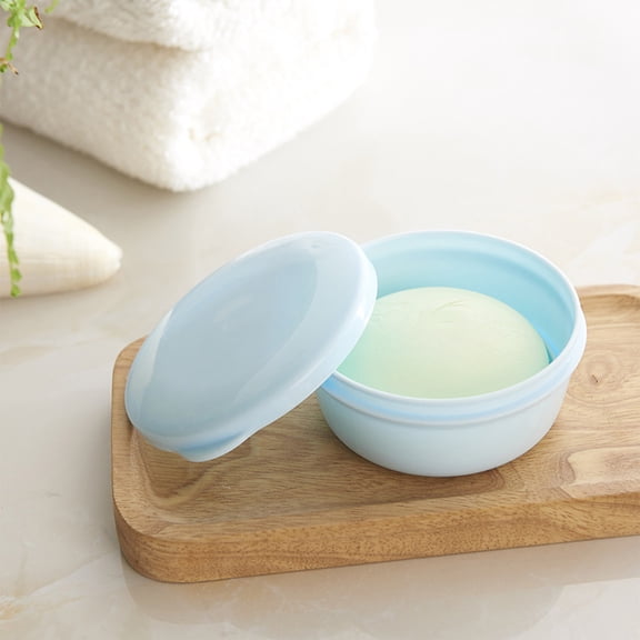 Double Drainage Sealed Soap Box, Portable Soap Carrying Case with Open Mouth Large Volume Storage Container