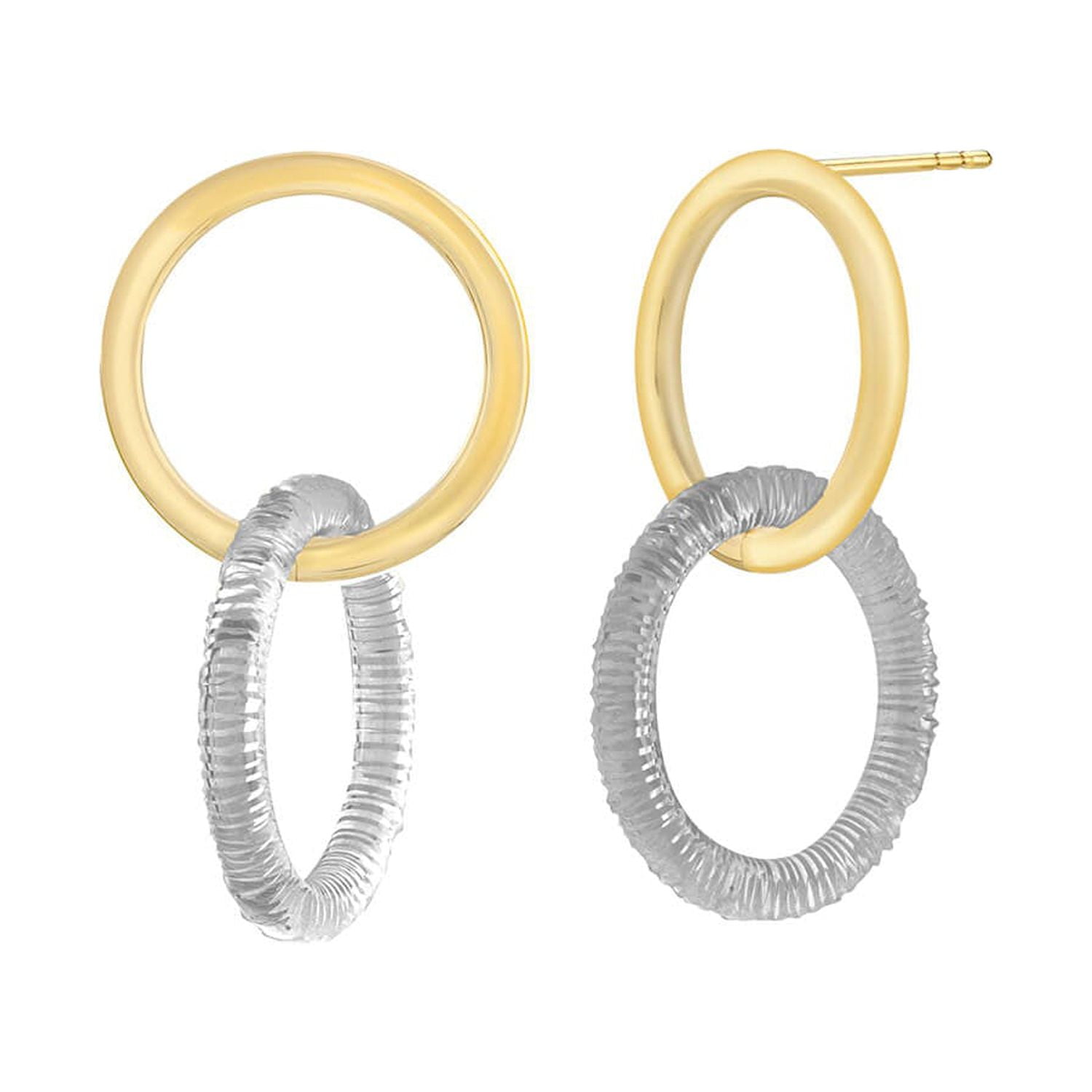 2-IN-1 LUCITE FLOWER DROP EARRINGS - BLUE main image 1