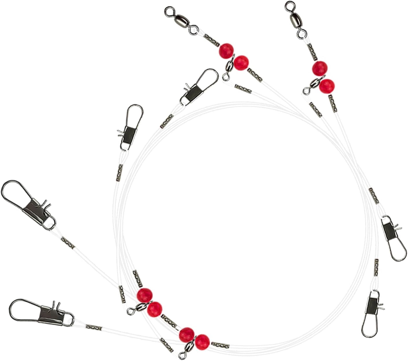 Double Drop Saltwater Fishing Rig – Mono 2 Hook Bottom Rigs with ...