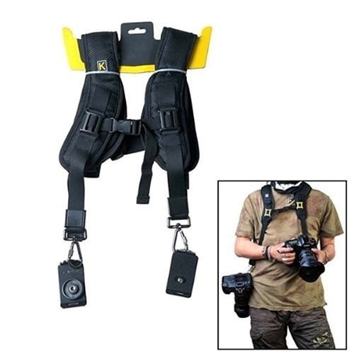 Double Dual Shoulder Camera Neck Strap Quick Release for Digital SLR DSLR Camera