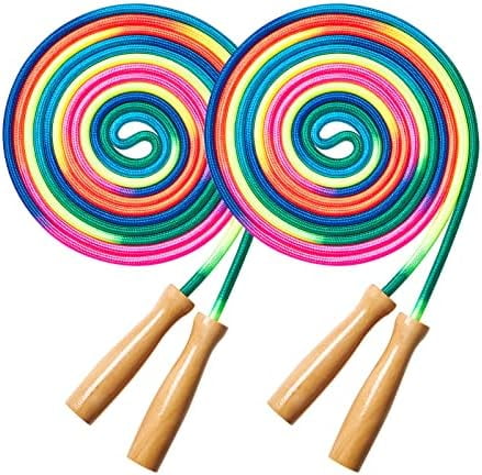 Double Dutch Long Jump rope - 16Ft 2 Pack Skipping Rope for Kids Adults ...