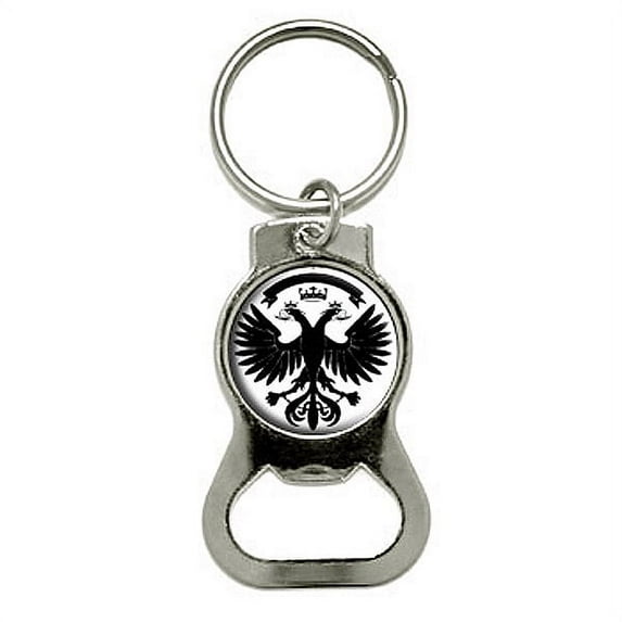 Double Eagle Round Bottle Opener Keychain