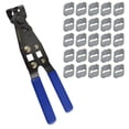 thumbnail image 1 of Double Ear Pipe Tube Clips Clamps Hose 5 - 7mm 20pcs And CV Joint Boot Pliers, 1 of 5