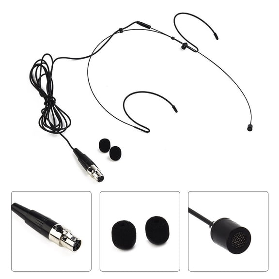 Double Earhook Headset Mic Headworn Microphone For Shure Wireless Ear Mounted Microphone, Condenser Microphone