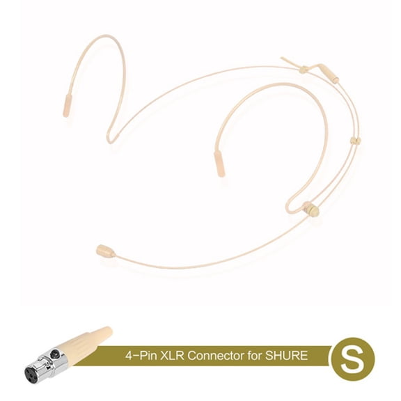 Double Earhook Headset Mic Headworn Microphone for Sennheiser for Shure Wireless