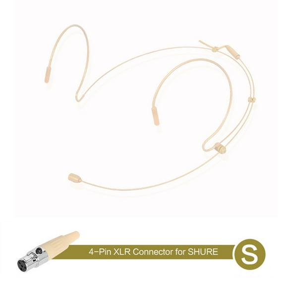 Double Earhook Headset Mic Headworn Microphone for Sennheiser for Shure Wireless